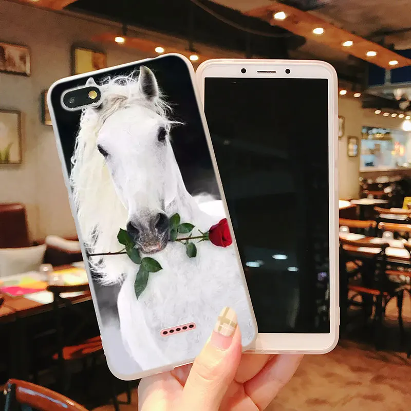 Силиконовый чехол для телефона милый модный с лошадью Xiaomi Redmi S2 Note 4 4X 5 5Pro 5A Plus 6 6A 7