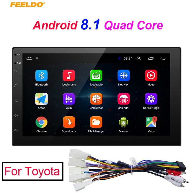 FEELDO Новый 7 дюймовый ультратонкий Android 8 1 четырехъядерный медиаплеер с GPS