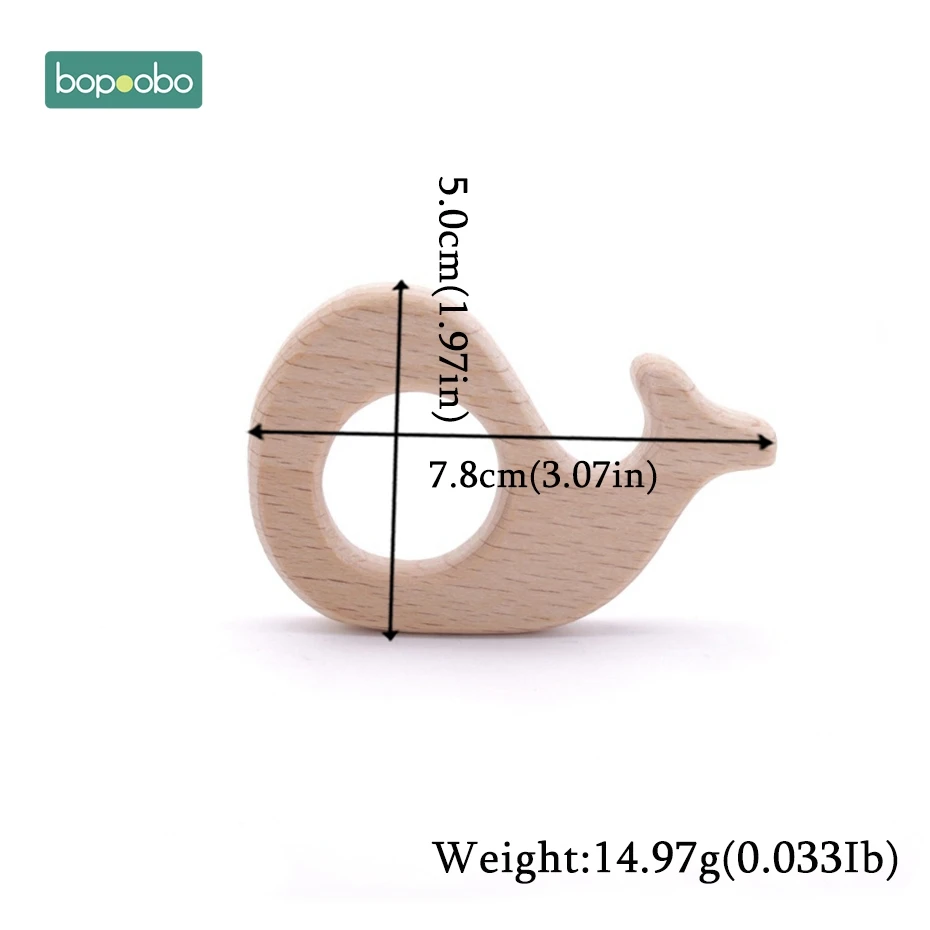 Whale Bopobo 5 шт. деревянные игрушки-Прорезыватели в виде животных крошечные Прорезыватели для новорожденных детские игрушки Аксессуары для игр в спортзале детские игрушки деревянные прорезыватели - Цвет: Whale