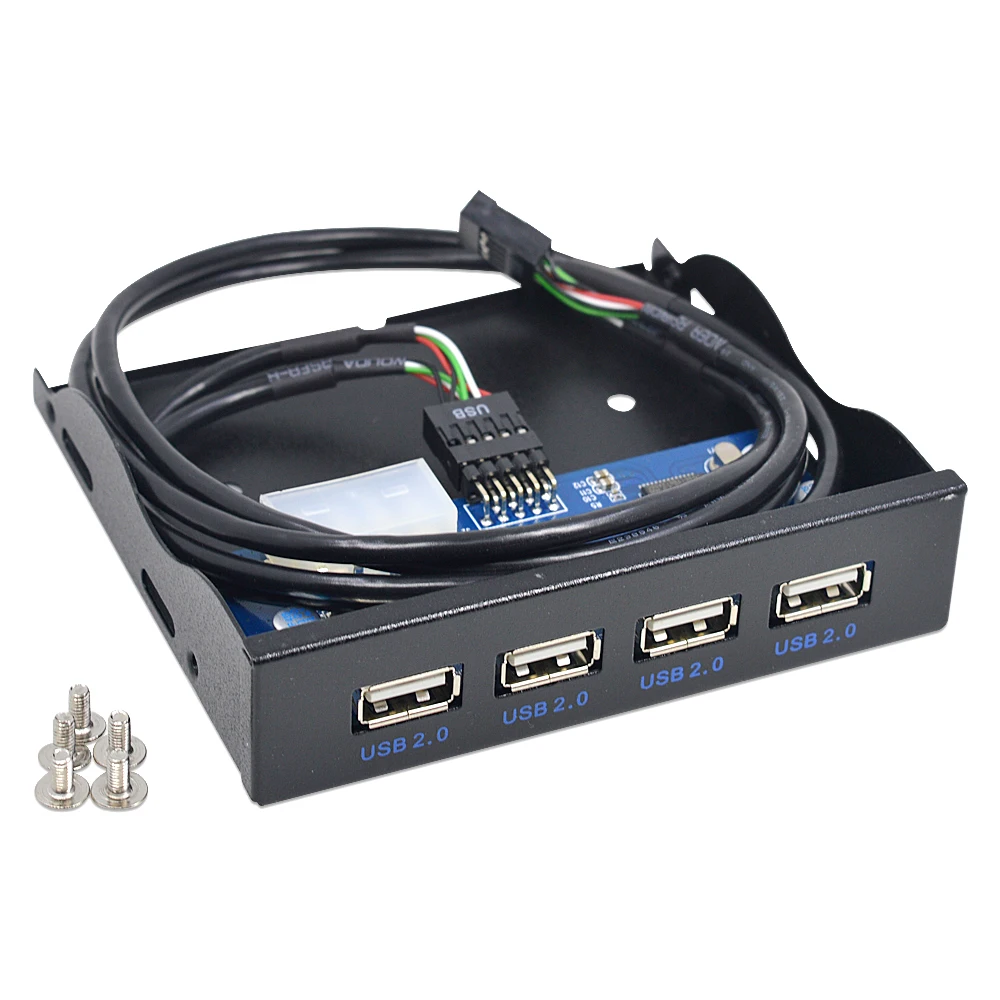 CHIPAL 4 порта USB 2,0 концентратор адаптер USB2.0 PC Передняя панель расширения кронштейн с 10Pin кабель для рабочего стола 3," дискеты