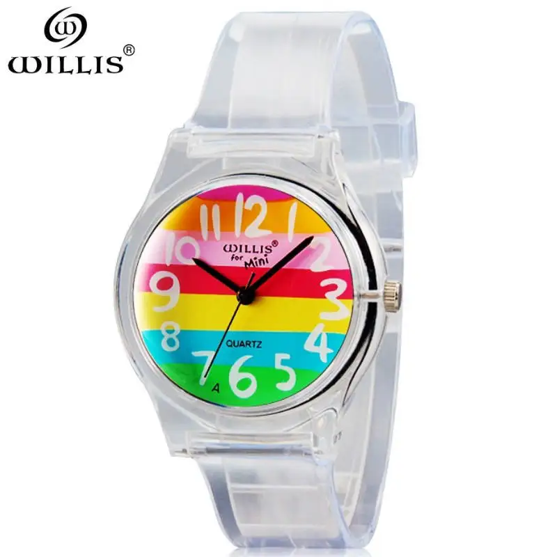 Willis Брендовые Часы для женщин водонепроницаемые кварцевые часы из смолы Модные