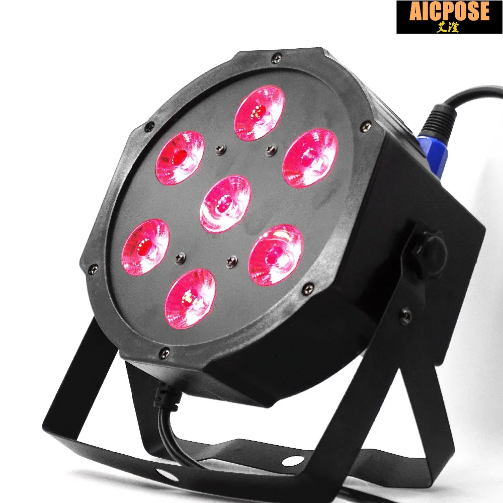 2 шт./лот 25 Угол большие линзы 7x12 Вт led Par огни RGBW 4в1 плоский par led dmx512 Диско Огни профессиональное студийное диджейское оборудование