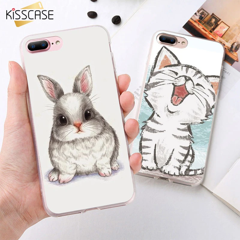 Чехол KISSCASE с рисунком кролика кота для Samsung Galaxy A5 2017 чехол S6 S7 Edge S8 S9 Plus A3 A7 J3 J7 Fundas