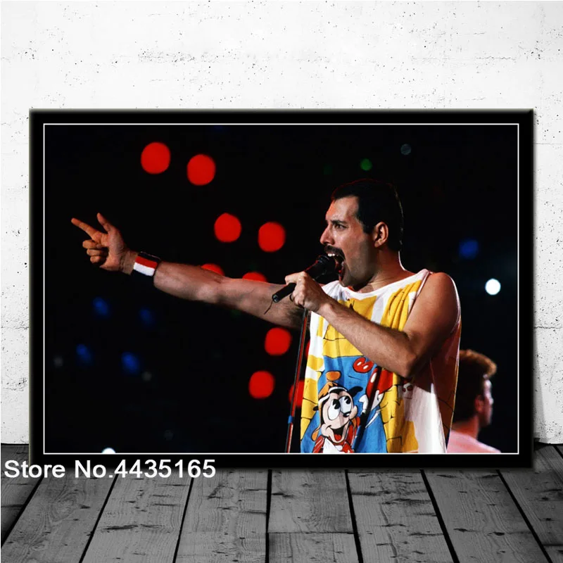 Freddie Mercury портретный плакат богемные постеры и принты Rhapsody Настенная картина