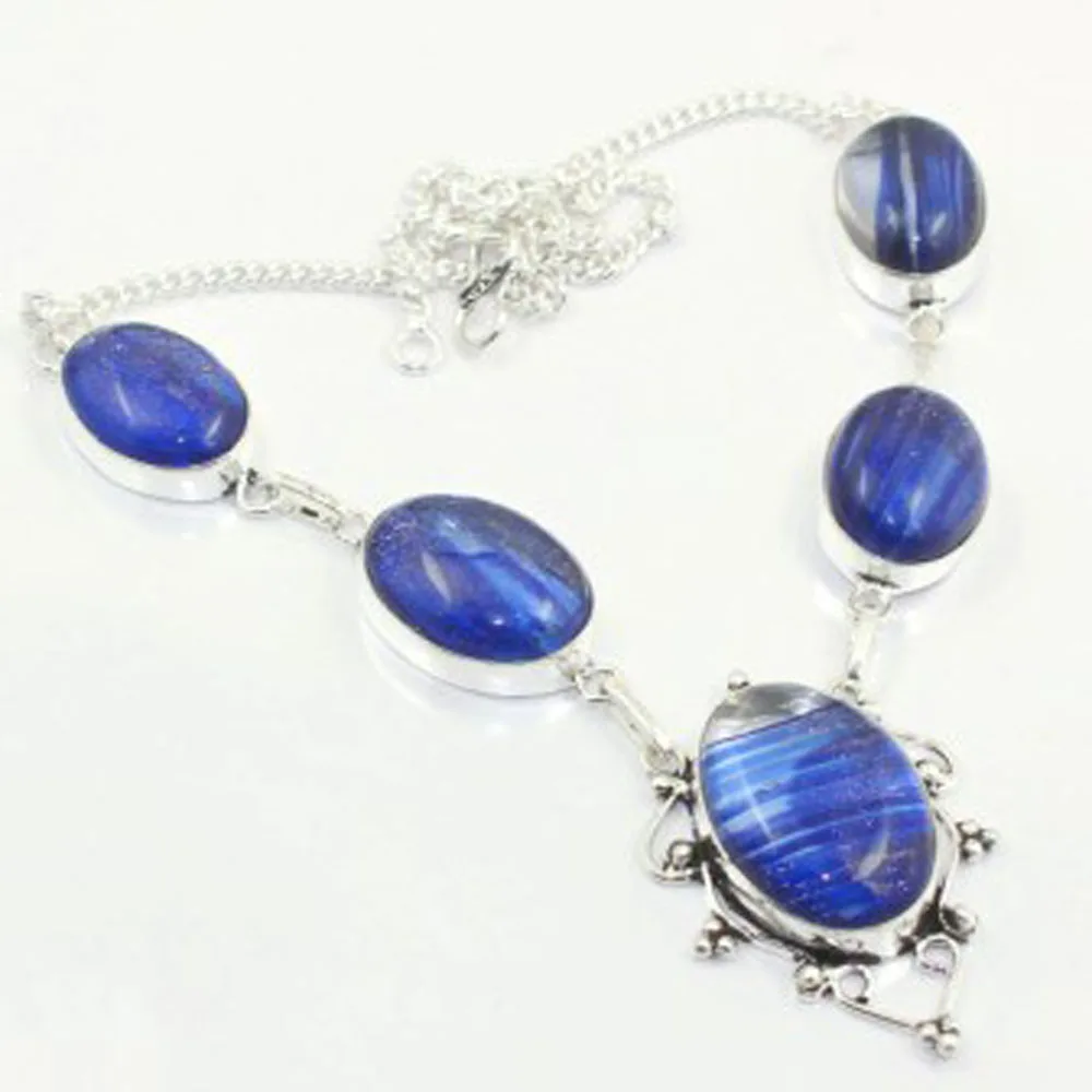 

Sun Stone Necklace Silver Overlay over Copper, 48.5 cm , N3504