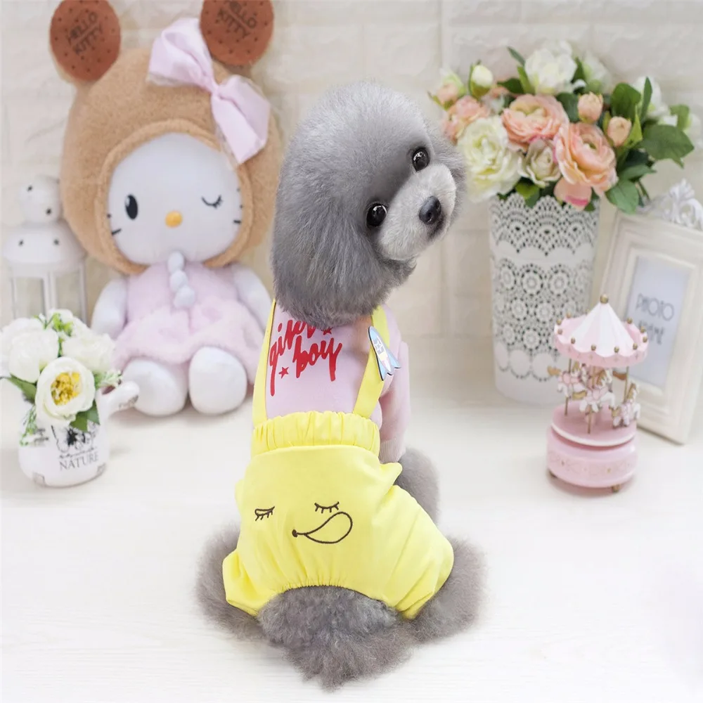 Комбинезон для домашних питомцев FE4 теплый джинсовый комбинезон на четыре лапы