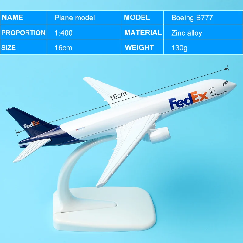 Air FedEx Express B777 Airlines Boeing 777 Airways самолет модели самолета 16 см сплав металлов Самолет