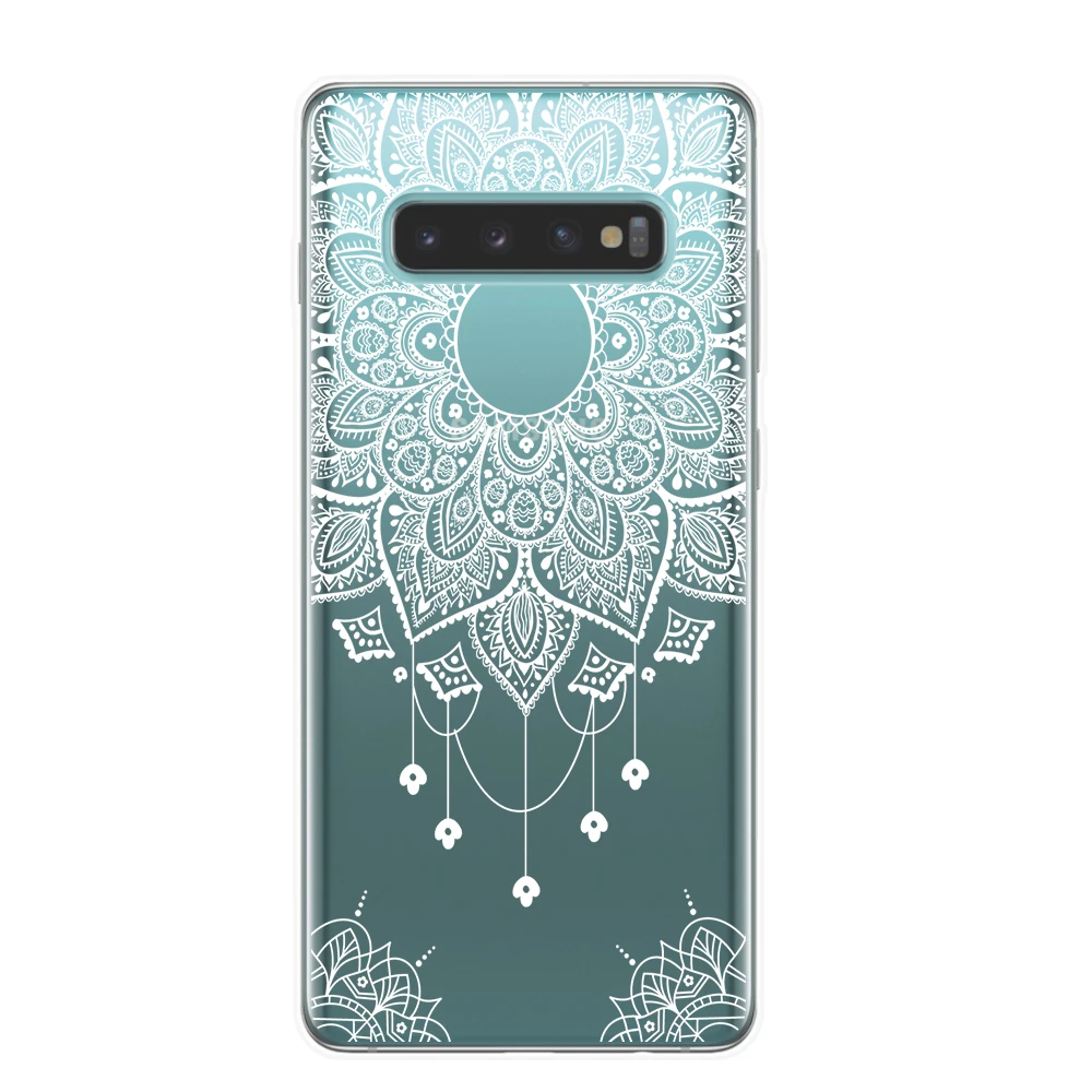 Чехол для Samsung S10 S9 S8 Plus S6 S7 Edge S10E Lite в стиле ретро с изображением цветов мандалы 5G