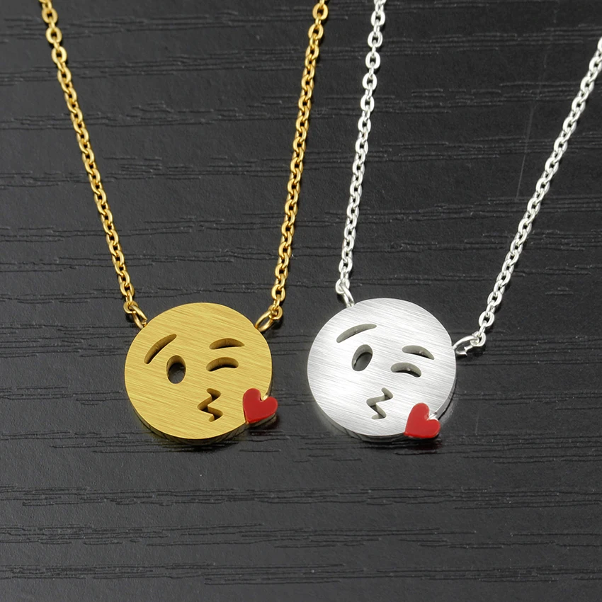 Оптовая продажа 10 шт Нержавеющая сталь кисси Уход за кожей лица смайлик Цепочки