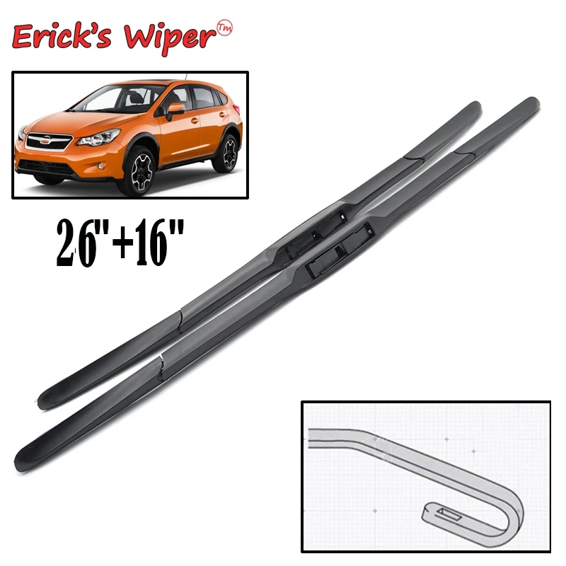 

Erick's Wiper Front Hybrid Wiper Blades For Subaru XV 2012 - 2016 2015 Windshield Windscreen Front Window 26"+16"