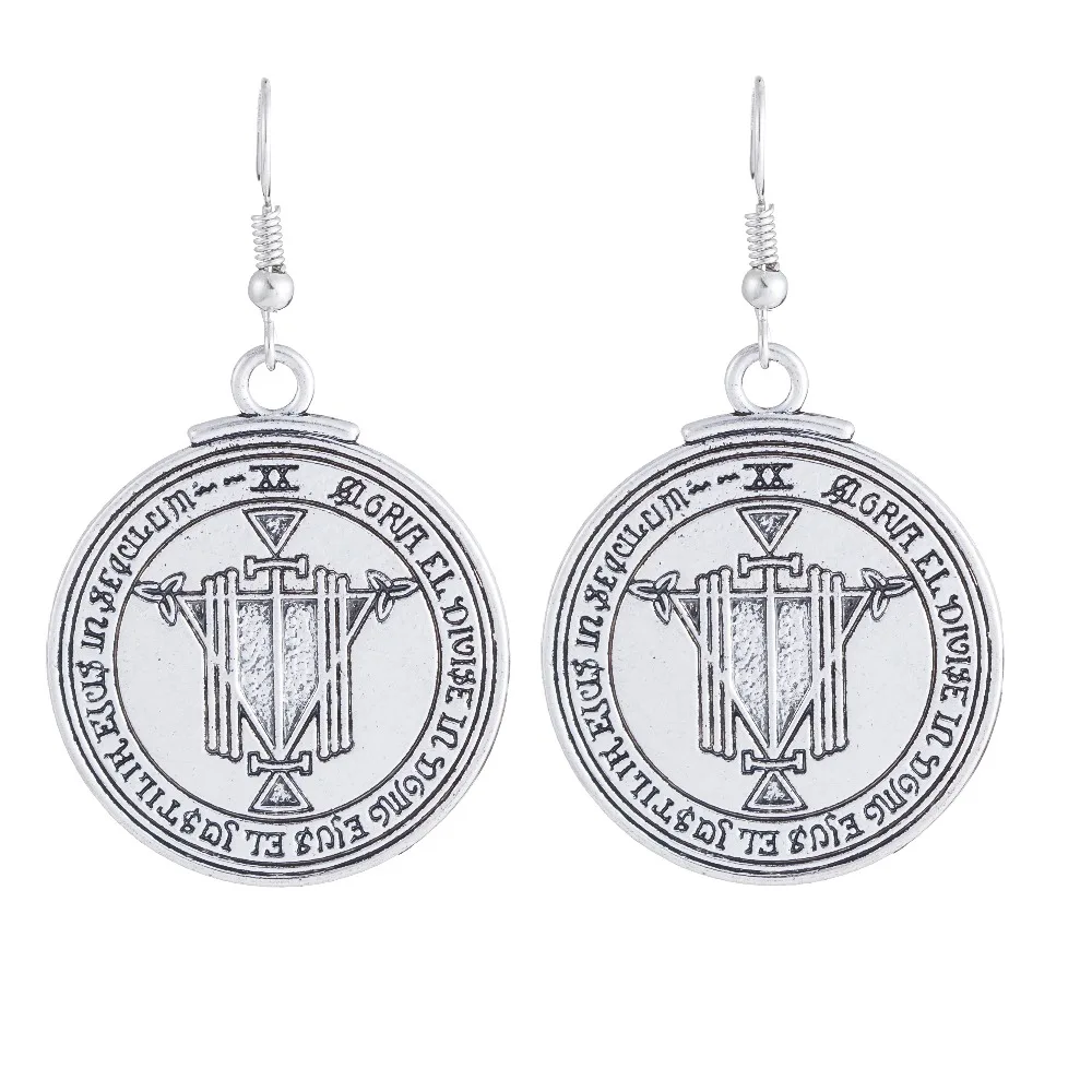 Серьги Амулеты для женщин серьги с подвеской wicca талисман Honor and Riches Pentacle|pendant