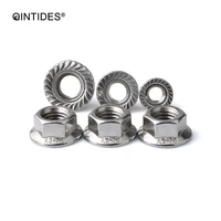 qintides m3 m4 m5 m6 m8 m10 m12 m14 m16 hexagon nuts with flange 304 stainless steel flange nuts