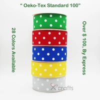 1 12 38 mm grosgrain printed dots ribbon eco friendly wedding diy tape gift christmas red 100 yards roll 28 colors