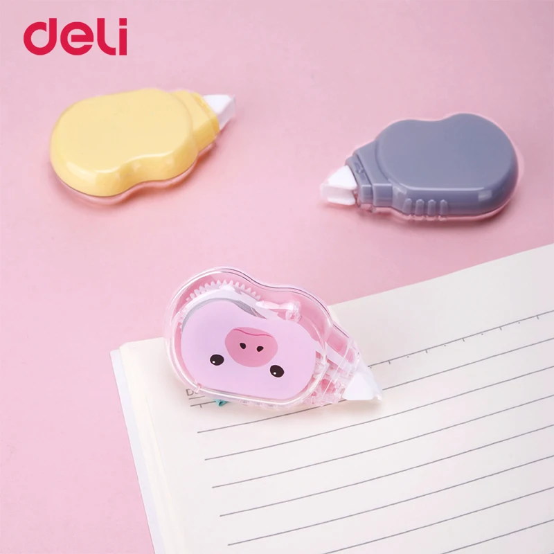 Deli 5 мм* 5 м коррекционная Лента Мультфильм Креативные канцелярские принадлежности милый животный узор Студенческая коррекционная лента канцелярские товары оптом 7231