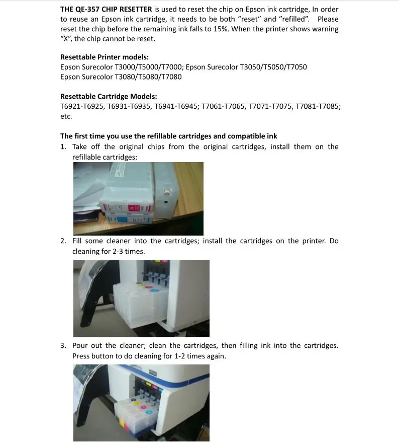 Сбрасыватель микросхем einkshop T3000 для Epson Surecolor T3200 T5200 T7200 T5000 T7000 T3050 T5050 T7050 T3270 T5270
