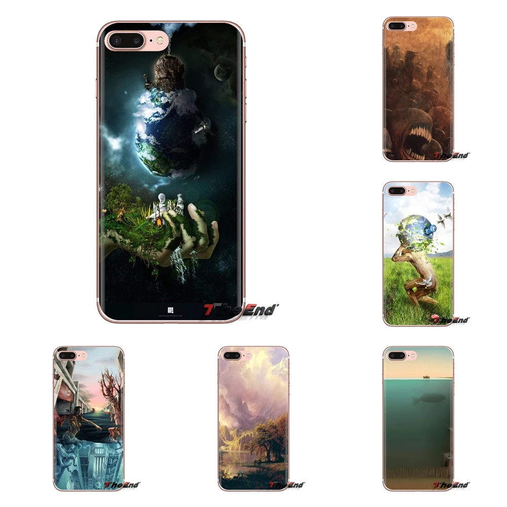 Для sony Xperia Z Z1 Z2 Z3 Z5 compact M2 M4 M5 C4 E3 T3 XA huawei mate 7 8 Y3II прозрачный мягкий ТПУ чехол обои