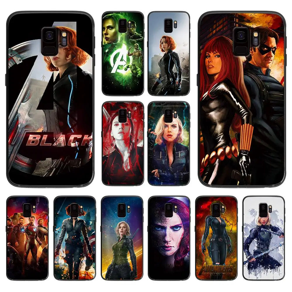 Мягкий чехол для телефона мстители с красивой черной овдой Samsung Galaxy S6 S7 S8 S9 S10e Plus