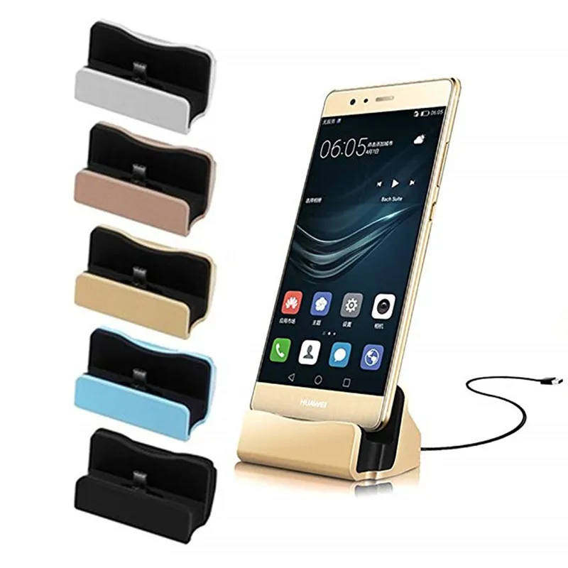 Металлическая док-станция Micro USB и Type C зарядное устройство для Huawei P20 P10 P9 lite P Smart plus