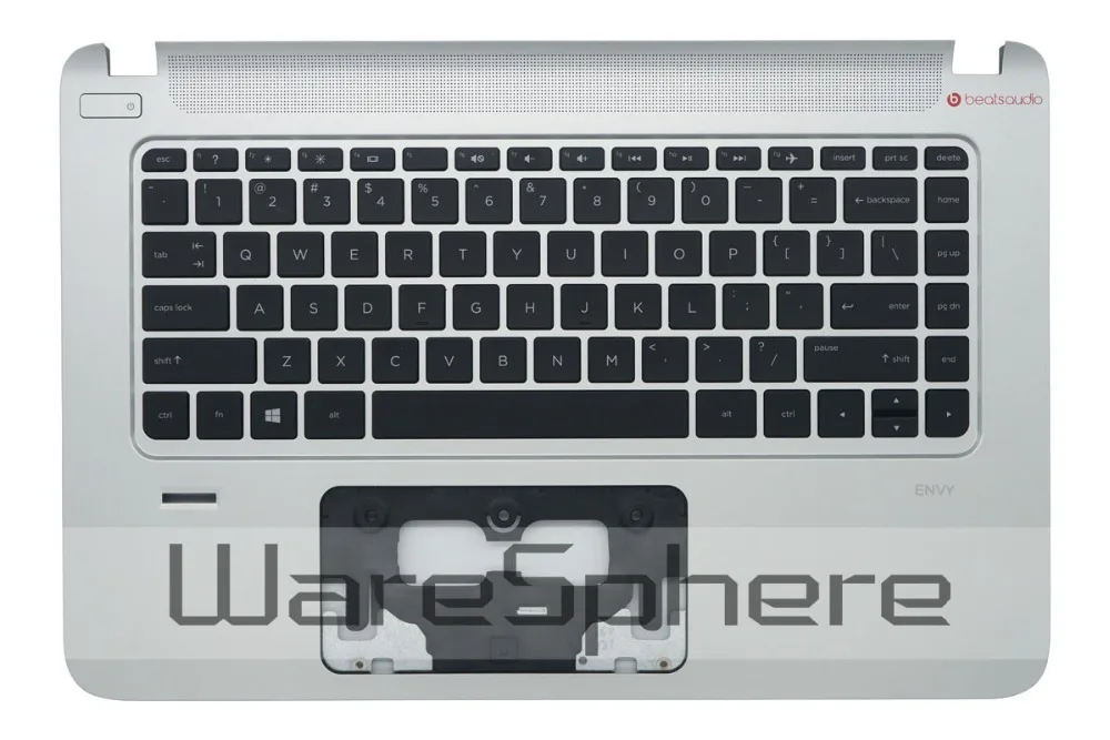 

Новый оригинальный верхний чехол с клавиатурой US для HP ENVY 14-u 767376-001 серебристый
