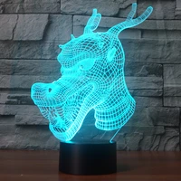 creative lighting gift with chinese characteristics 3d table lamp for bedroom 7 color change remote touch switch desk lamp