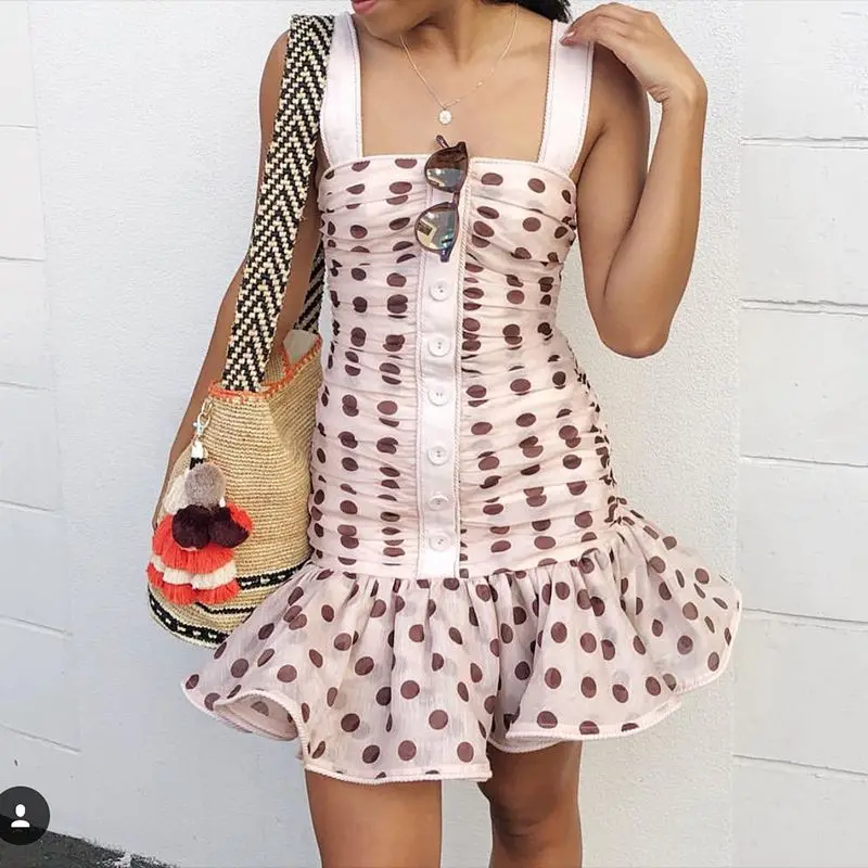 HAMALIEL 2019 Новое Брендовое платье для подиума летнее с оборками точечный