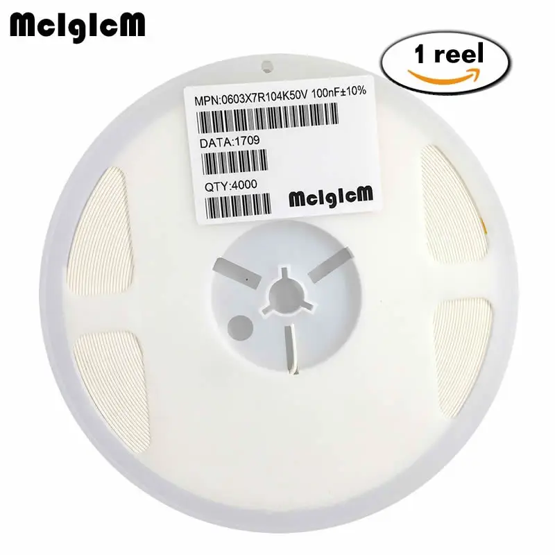 MCIGICM 4000 шт. 0603 smd Керамический конденсатор 22pf 100pf 10pf 10nf 100nf 1 мкФ комплект