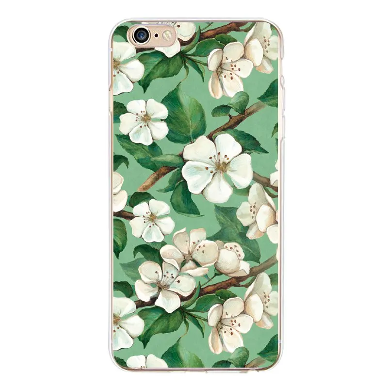 Mandala Soft Clear TPU Phone Case For iPhone 4/4s 5 5s 6 6plus 7 8plus x Silicone Fruit Flora Bag Cover Free Shipping | Мобильные