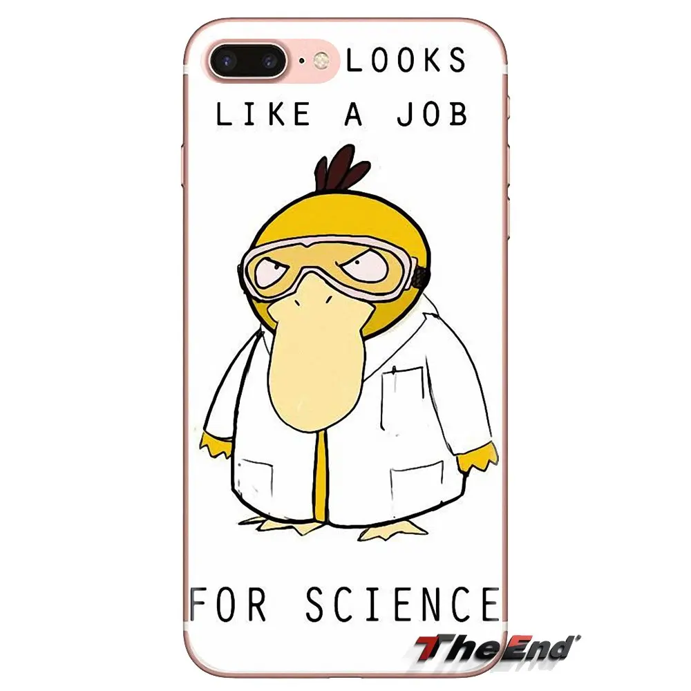 TPU Transparent Skin Case Psyduck art Japan Cartoon Pocket For iPod Touch Apple iPhone 4 4S 5 5S SE 5C 6 6S 7 8 X XR XS Plus MAX |