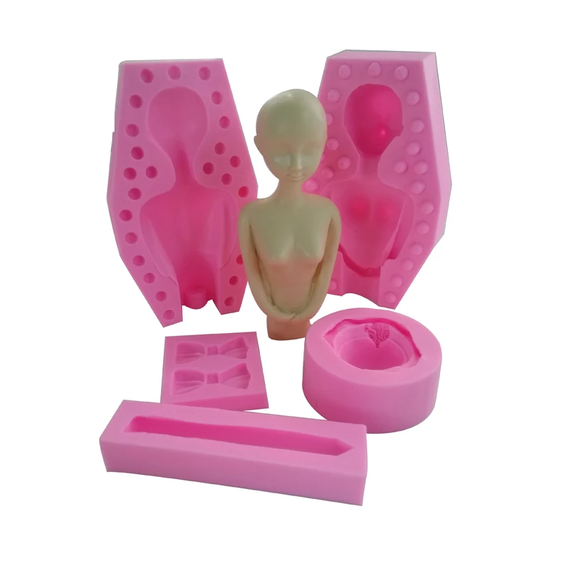 Mulher de Aperto Decoração do Bolo Grande Molde Cozinhar Ferramentas Decoração Silicone Fondant Açúcar Arco Artesanato Moldes Faça Você Mesmo