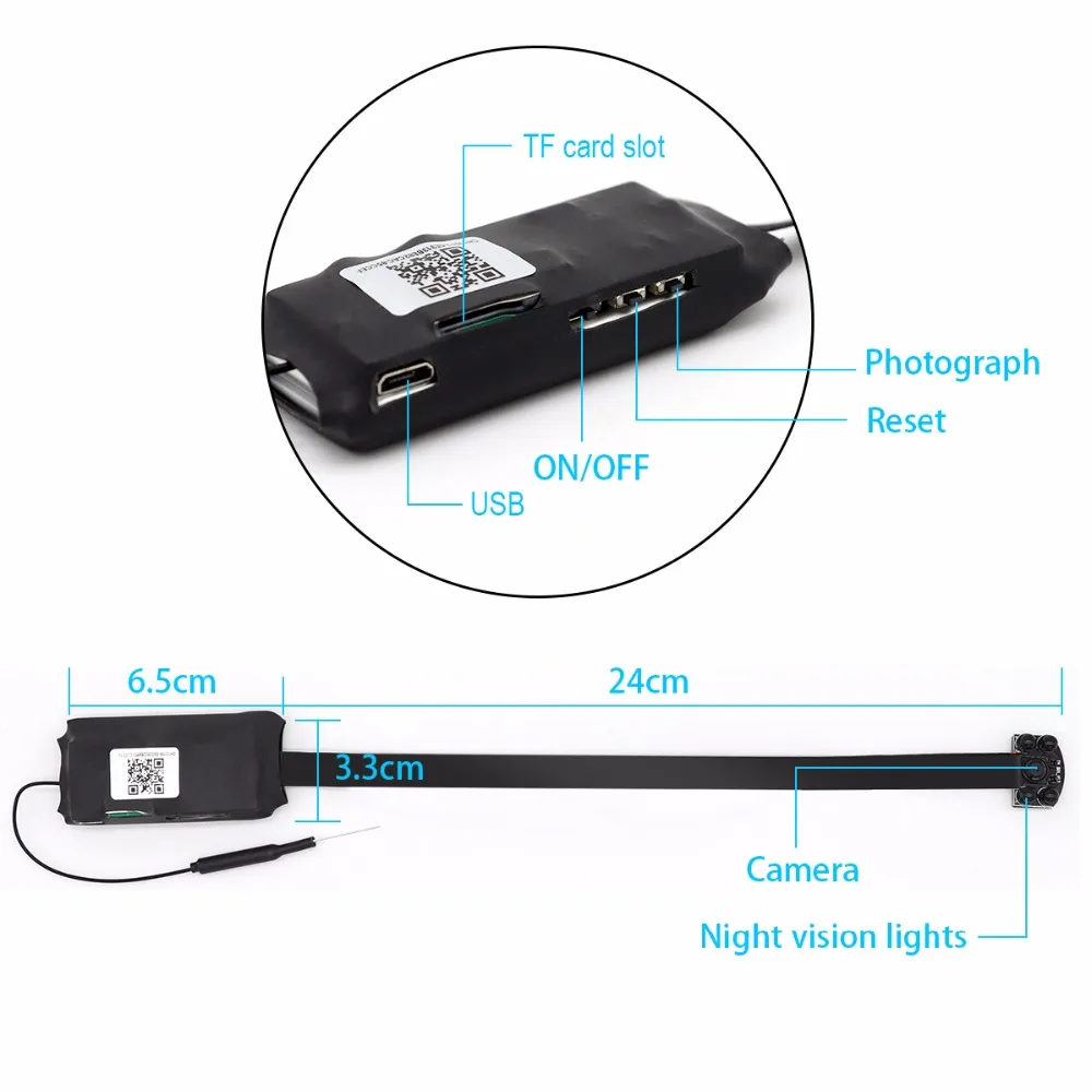 Портативный HD 1080P DIY WiFi IP мини камера P2P беспроводная микро веб видеокамера