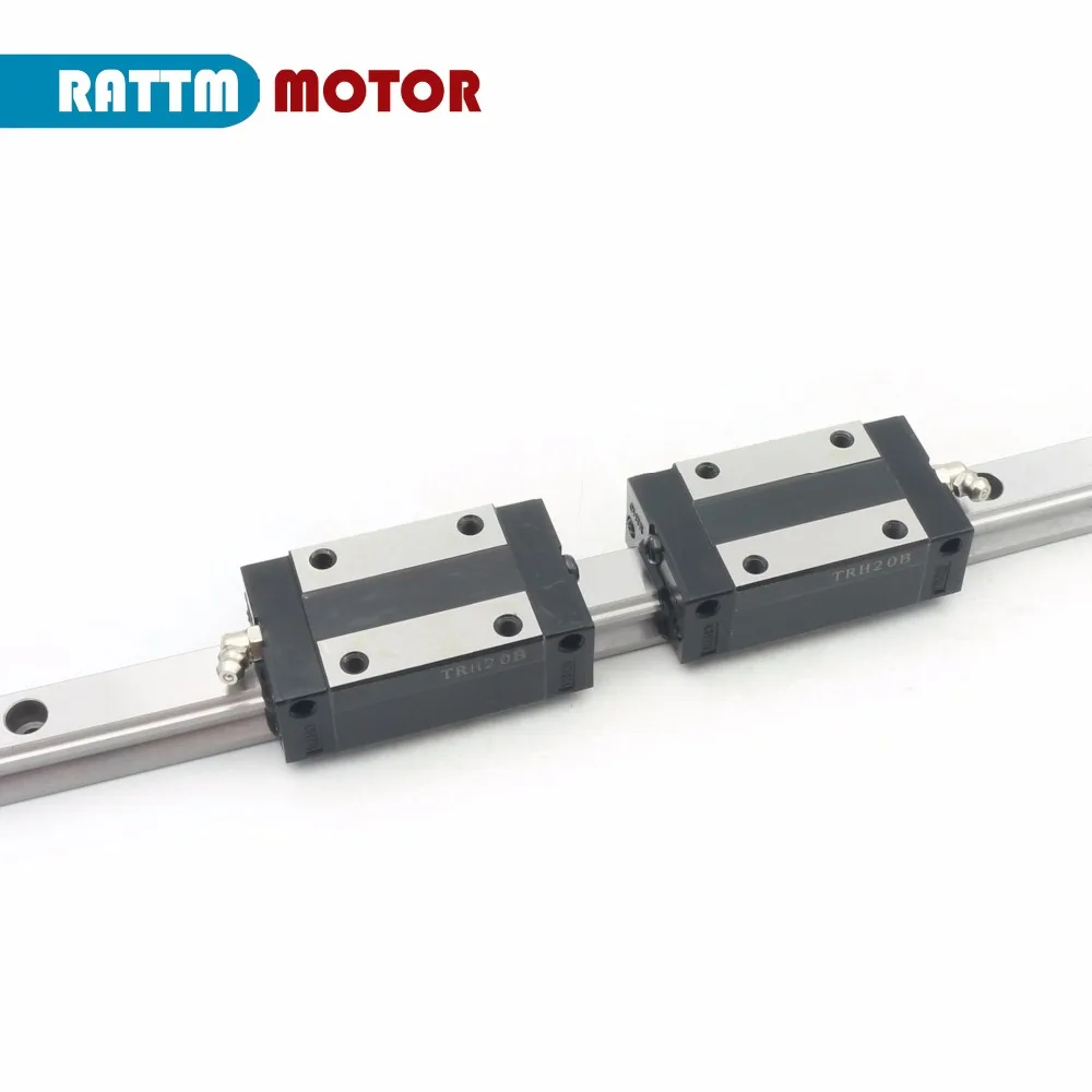 Квадратные линейные направляющие TRH20 L300 / 400/ 500 600 800 1200 мм (20 мм) и тележки TRH20B