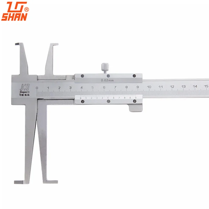 

SHAN 9-300mm/0.02mm Vernier Caliper Long Claw Inside Groove Vernier Calipers Stainless Steel Micrometer Measure Tools