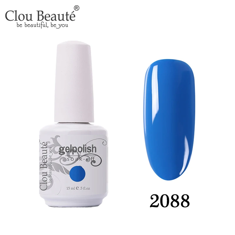 2088 Clou Beaute оливковый зеленый Цветной Гель-лак для ногтей Светодиодный УФ-гель для ногтей замачиваемый Гель-лак для ногтей маникюр Полупостоянный Vernis Гель-лак - Color: 2088