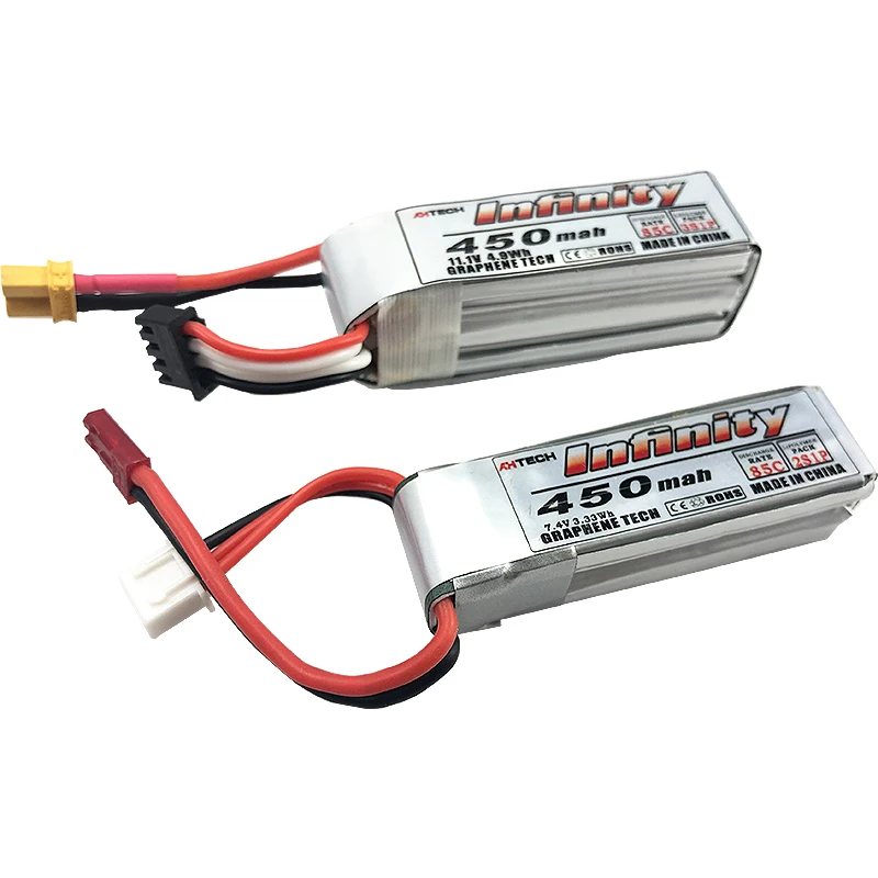 Разъем Infinity LiPo Battey 450mah 2S 3S 85C JST XT30 для гоночного дрона RC FPV