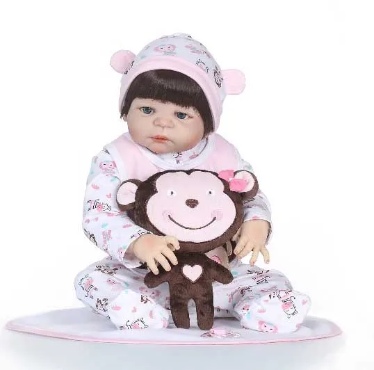 NPK Бесплатная доставка Reborn Baby Doll полная мягкая виниловая кукла для новорожденных