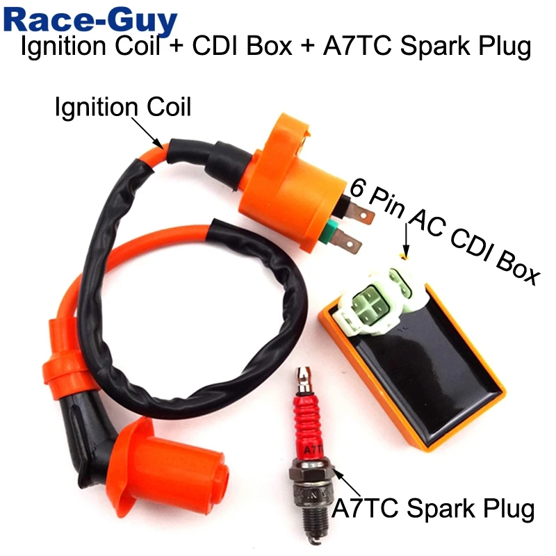 Характеристики гоночная катушка зажигания + 6-контактный блок переменного тока CDI