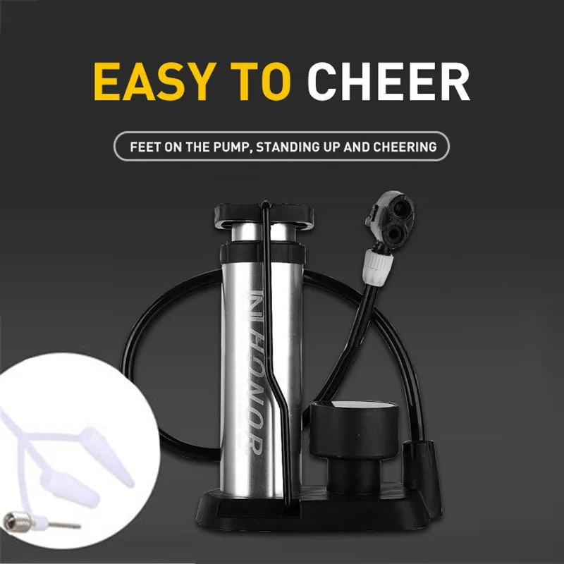 Portable Pump Bicycle Foot Aluminum Alloy American French Gas Nozzle Household Mini GM Electric Motorcycle Basketball | Спорт и