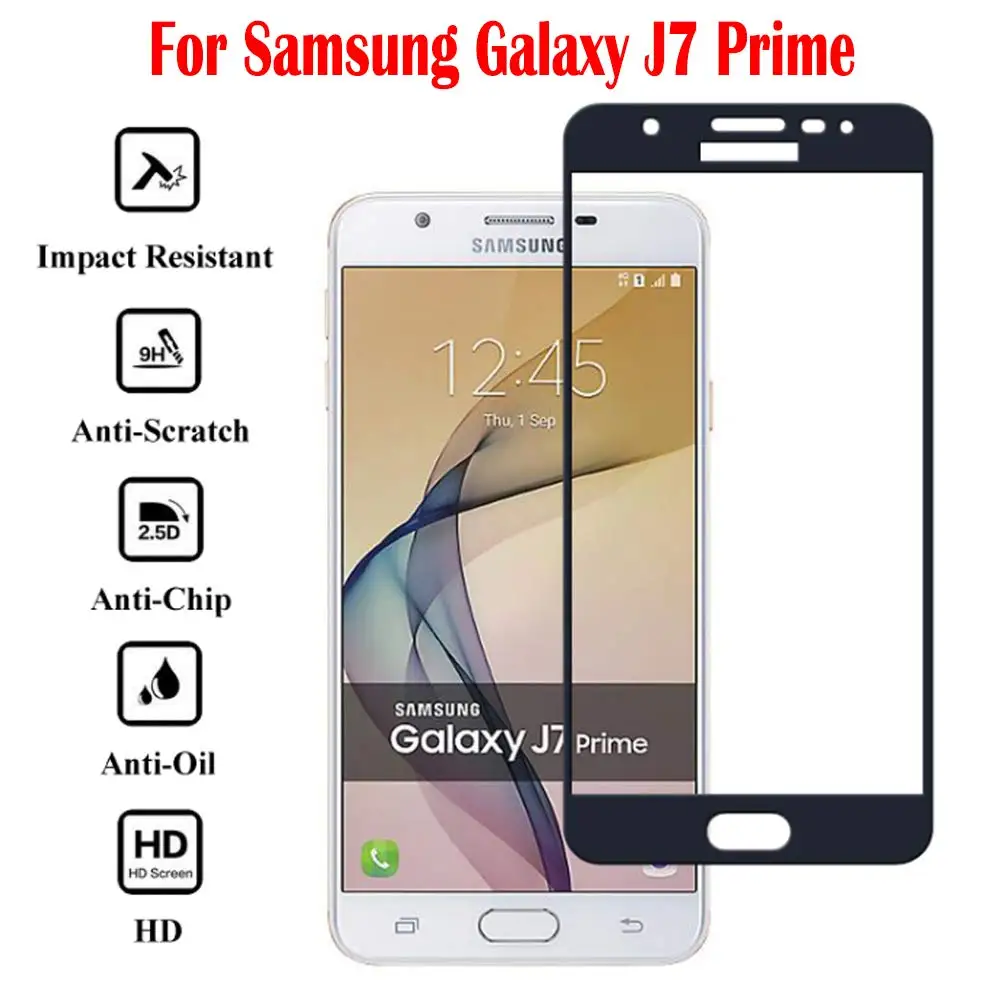 9H 3D полное покрытие закаленное стекло для SAMSUNG Galaxy J7 Prime Защитная пленка экрана HD