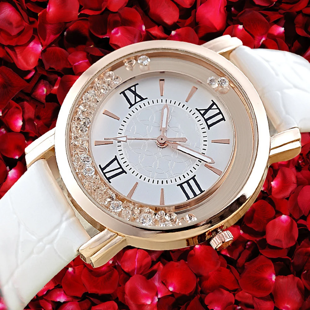 Модные женские кварцевые наручные часы reloj mujer стразы инкрустированные круглым