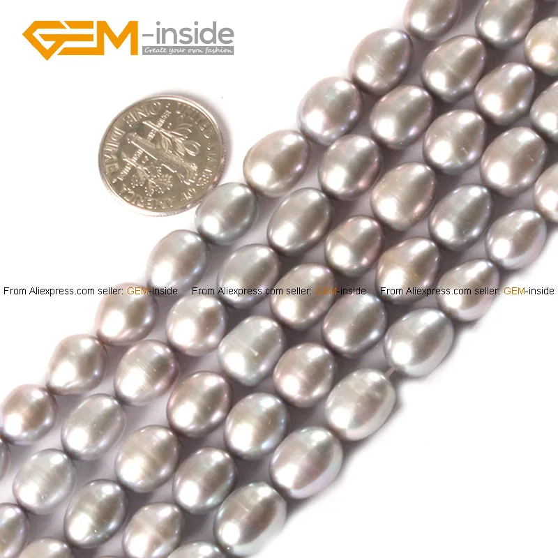 Жемчужные бусы из оливкового жемчуга 8-9 мм бисер культивированного для