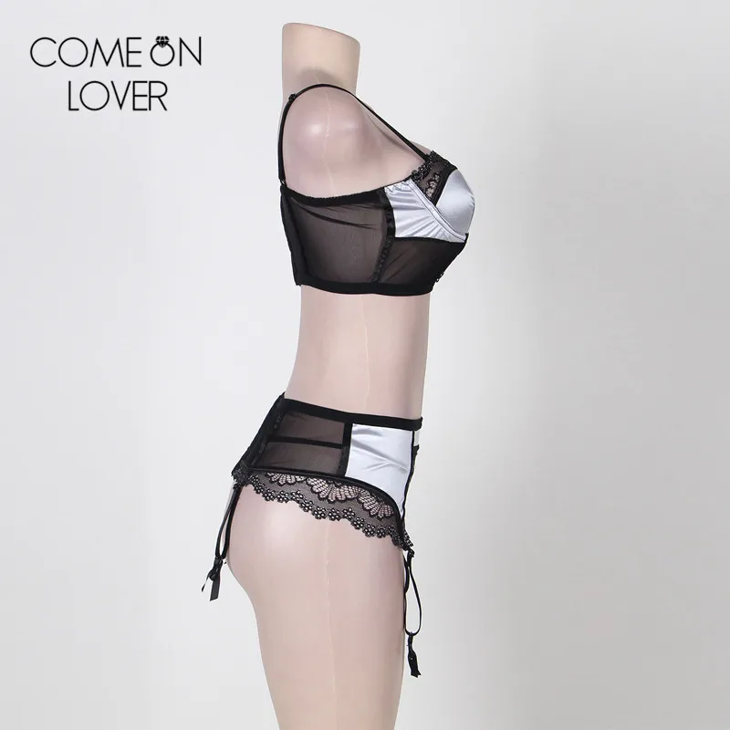 Женское нижнее белье Comeonlover с сеточкой и цветочным принтом большие размеры