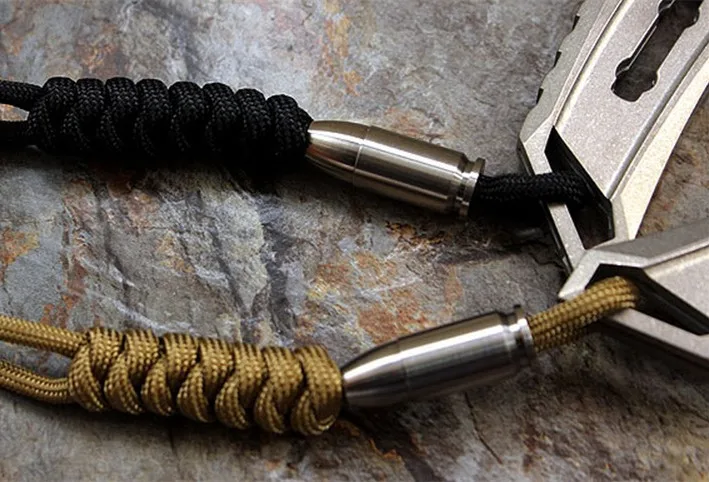 Паракорд поделки из латуни/TC4 Титан бусы на веревочке с ремешком и металлическими