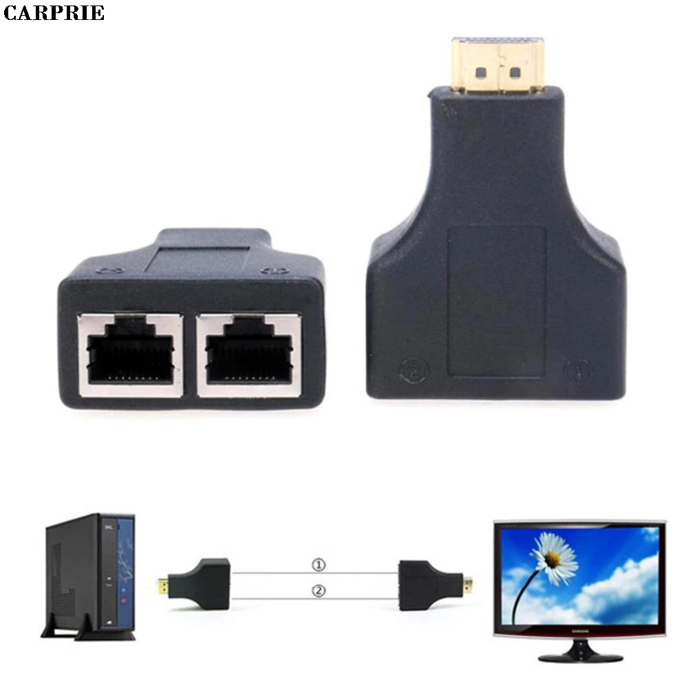 CARPRIE HDMI по RJ45 CAT5e CAT6 UTP LAN Ethernet балун расширитель ретранслятор-1080 p 3D HD Прямая поставка