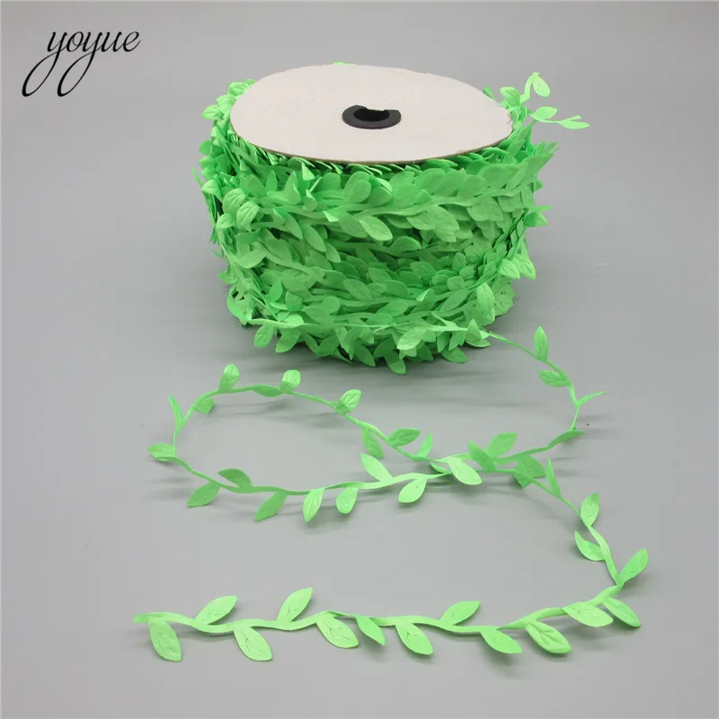 Apple green Lucia Crafts 2,5 см листья Кружева отделка украшения лист ленты Diy Швейные войлочные гирлянды одежды крафт-ткани аппликации 040051056 - Цвет: Apple green