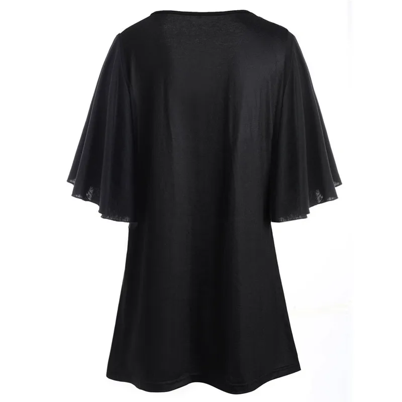 Блуза принт музыкальных нот женская блузка из хлопка на лето 2019 плюс размер с