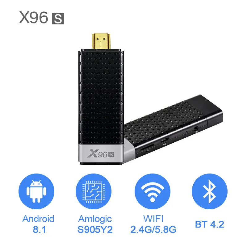 X96S Смарт Фильмы ТВ коробка Android 8 1 четырехъядерный Amlogic S905Y2 Wifi 4G RAM 32GB ROM Bluetooth 4 2 4K HD