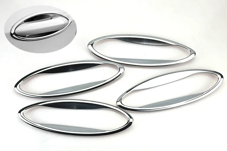 Новая хромированная Автомобильная дверная ручка Чаша Крышка отделка литье для