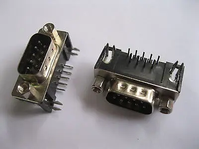 

30 Pcs D-Sub 9 pin Male Connector with Right Angle