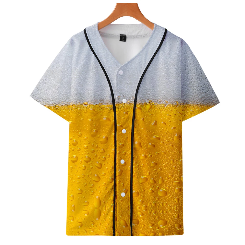Beer day 3D New Clothes Summer Casual baseball t-shirt Women and Men 2019 Tops Hot Sale Short Sleeve t-shirts plus size | Женская одежда