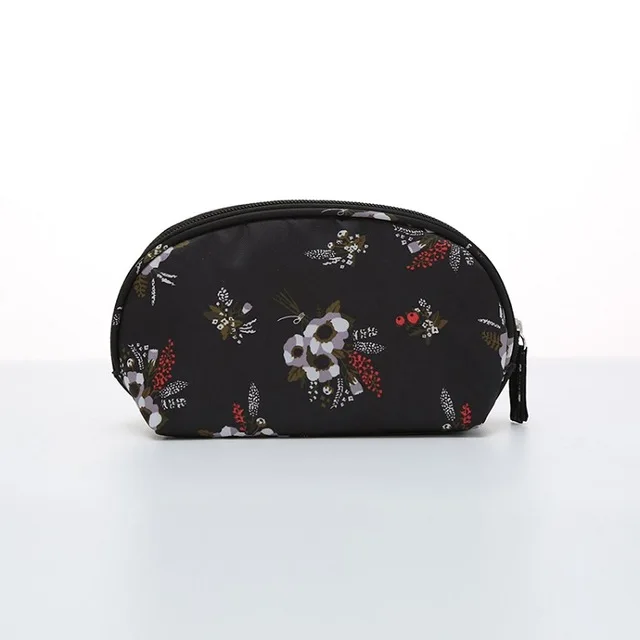 Black flowers DIHFXX косметичка с принтом Фламинго Женская несессер косметичка дорожная Водонепроницаемая портативная косметичка наборы туалетных принадлежностей DX-44 - Цвет: Black flowers